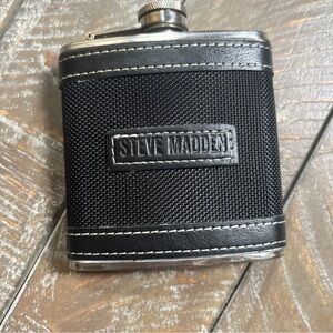Steve Madden Black and Silver Flask